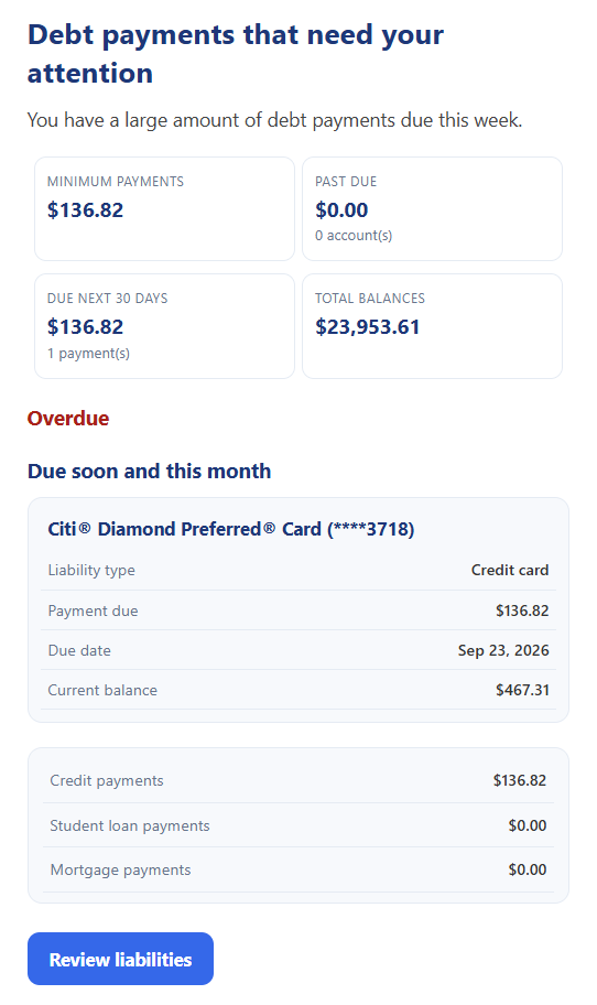 Credit Card Debt Payments Need Attention email example